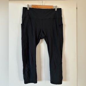 Lululemon pace rival crop 22” (no zip), black, size 12